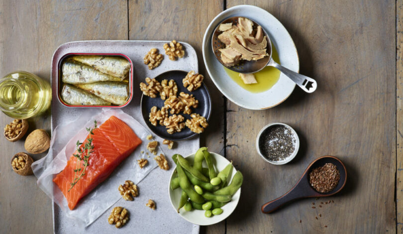 Good fats include omega-3 foods including salmon, tuna, sardines and walnuts