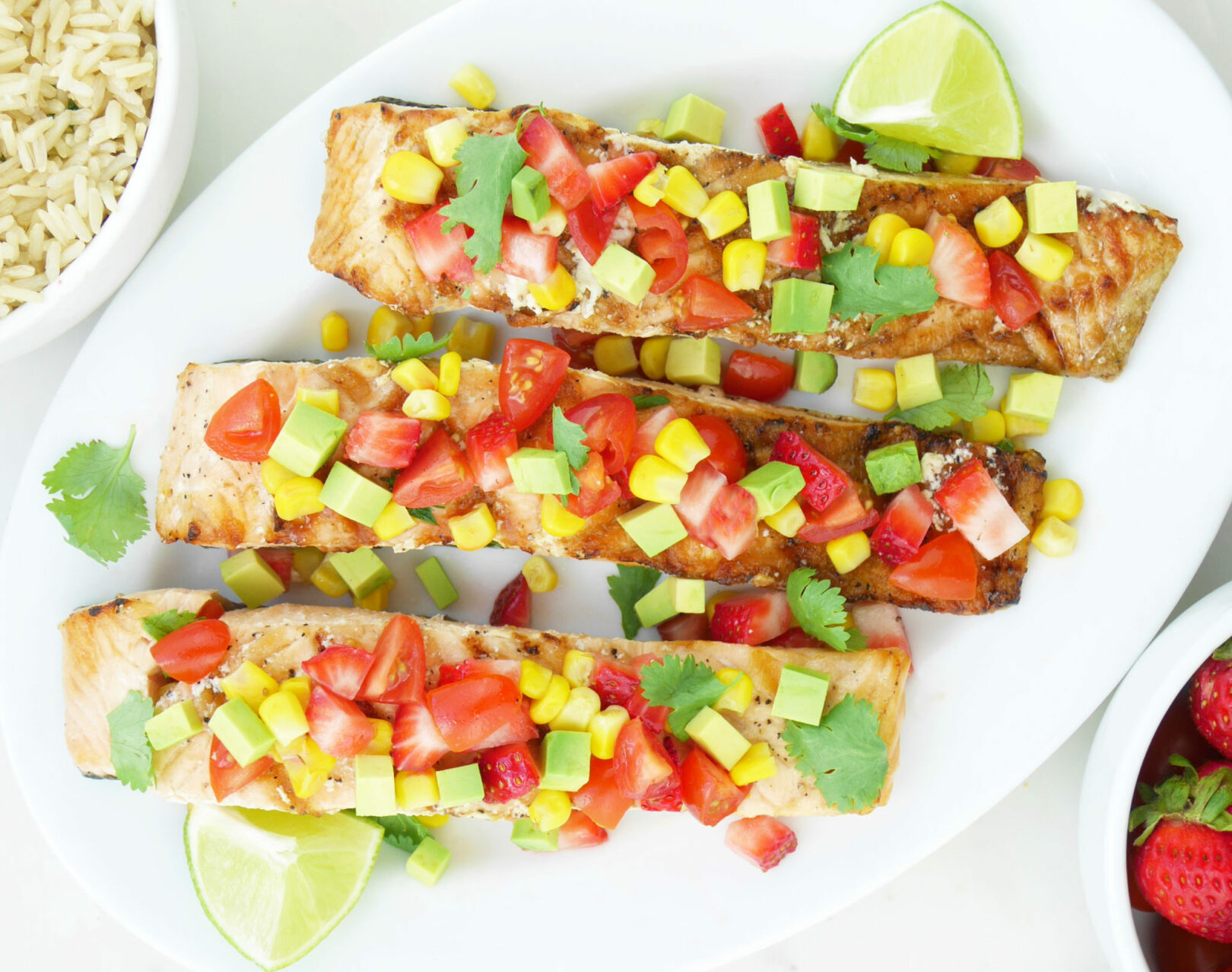 Grilled Salmon with Strawberry Salsa