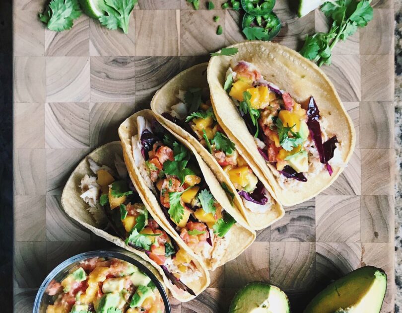 Barramundi Fish Tacos with Mango & Avocado Salsa