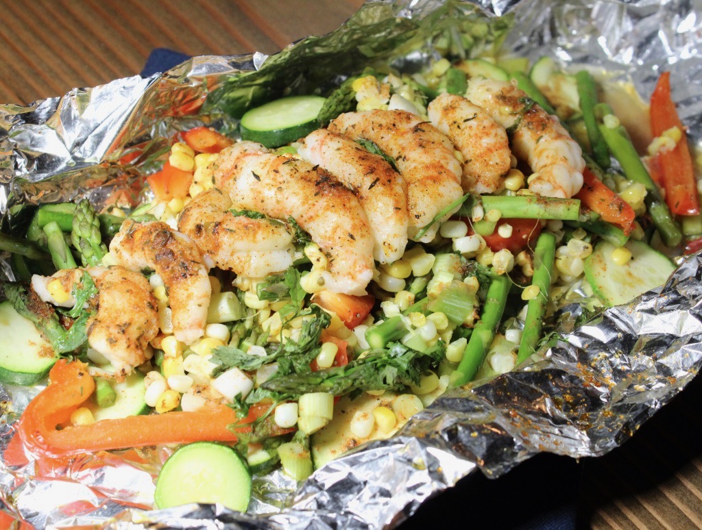 Shrimp and Veggie Foil Packet