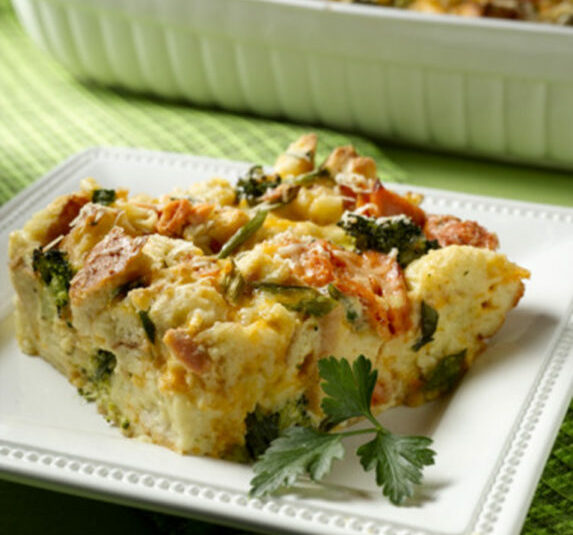 Alaska Salmon Broccoli Cheddar Brunch Bake