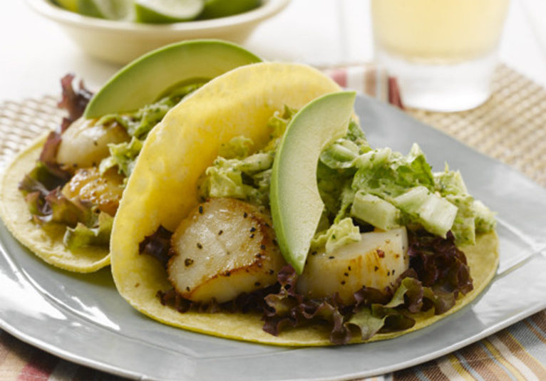 Scallop & Cashew Slaw Tacos