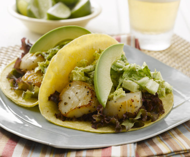 Scallop & Cashew Slaw Tacos