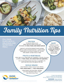 Family Nutrition Tips One Pager