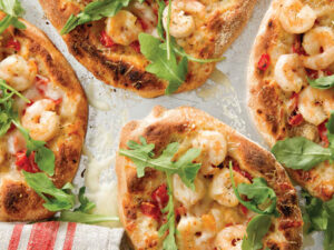 Shrimp Scampi Pizzas