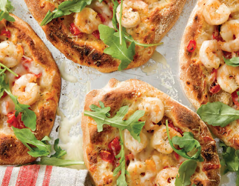 Shrimp Scampi Pizzas