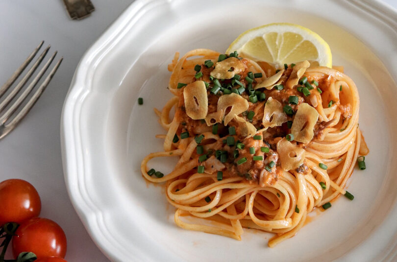 Spicy Sardine Linguine