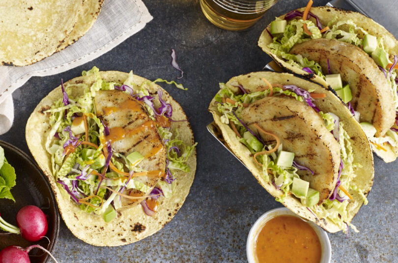 Wild Alaska Pollock Asian Tacos With Ginger Slaw