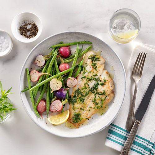 Pan-fried Sole with Tarragon Butter Sauce