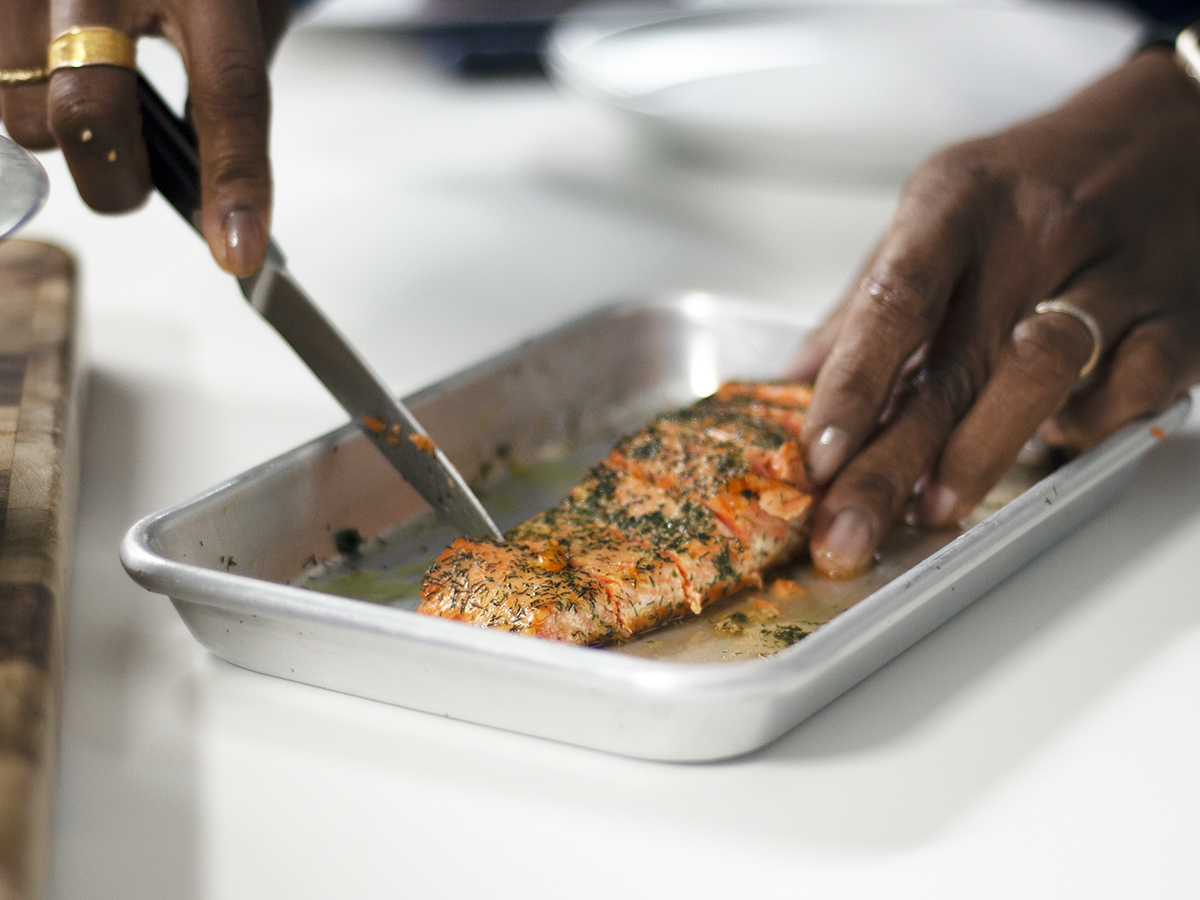 Onigiri rice balls with salmon by Maya Feller