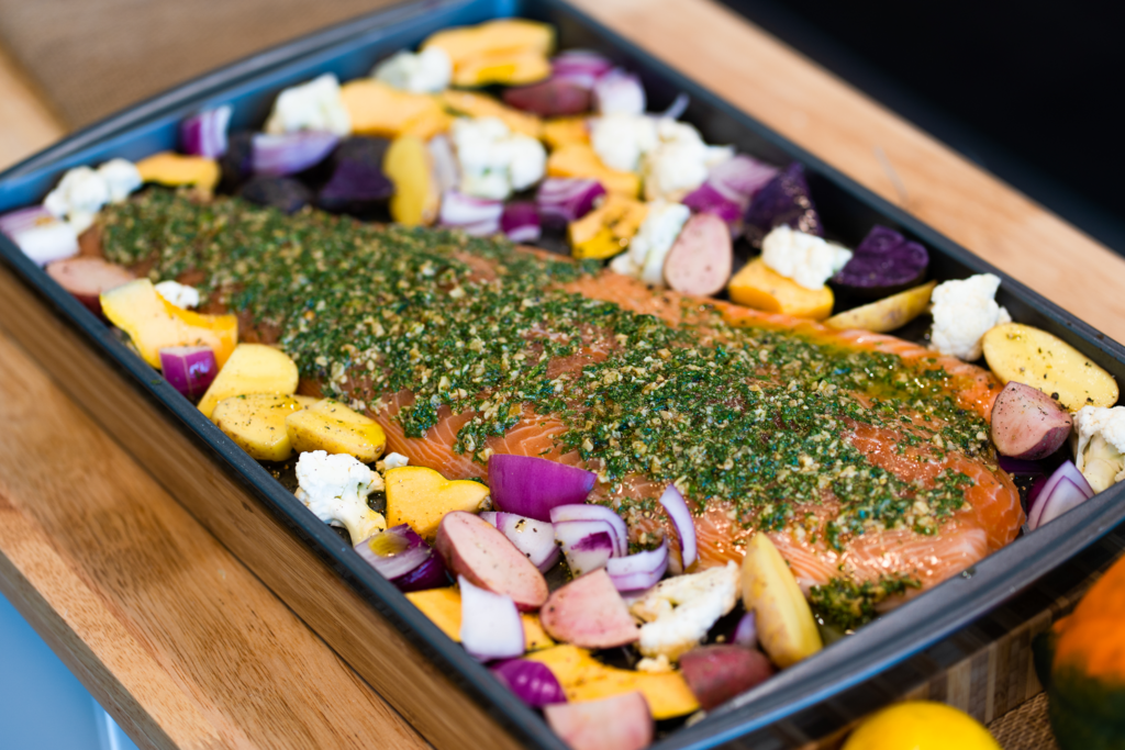 sheet pan salmon - simple seafood recipes