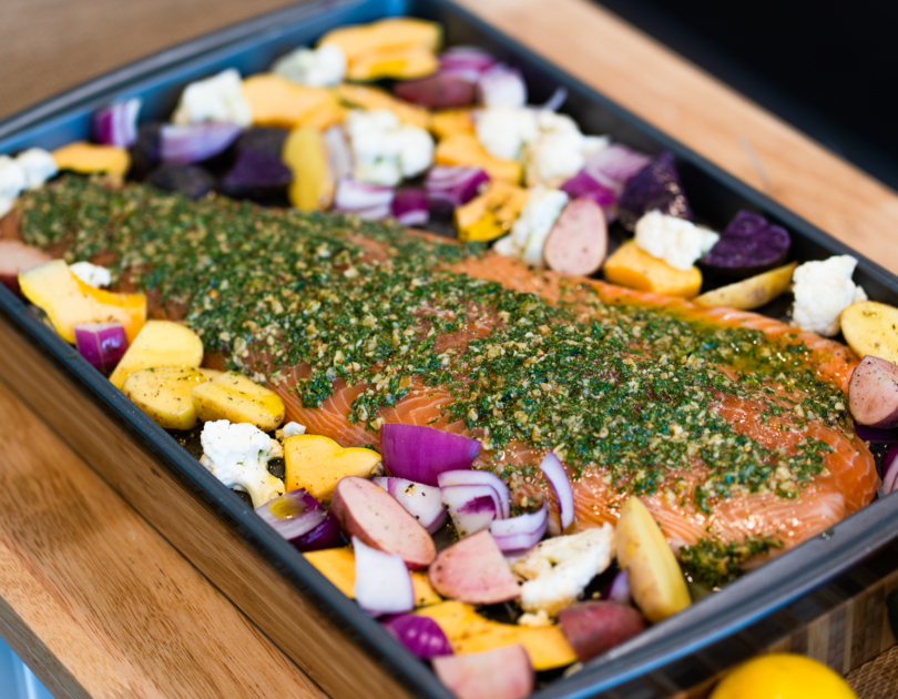 sheet pan salmon - simple seafood recipes