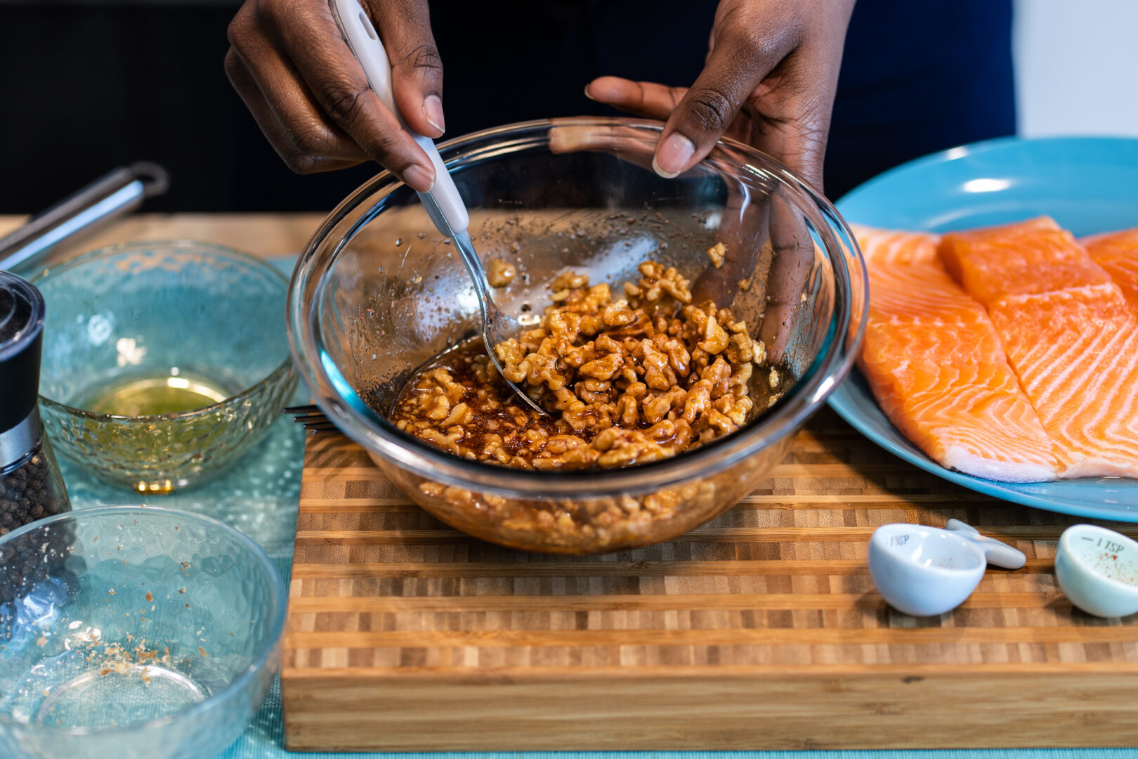 Maple Walnut Salmon with Bluehouse Salmon