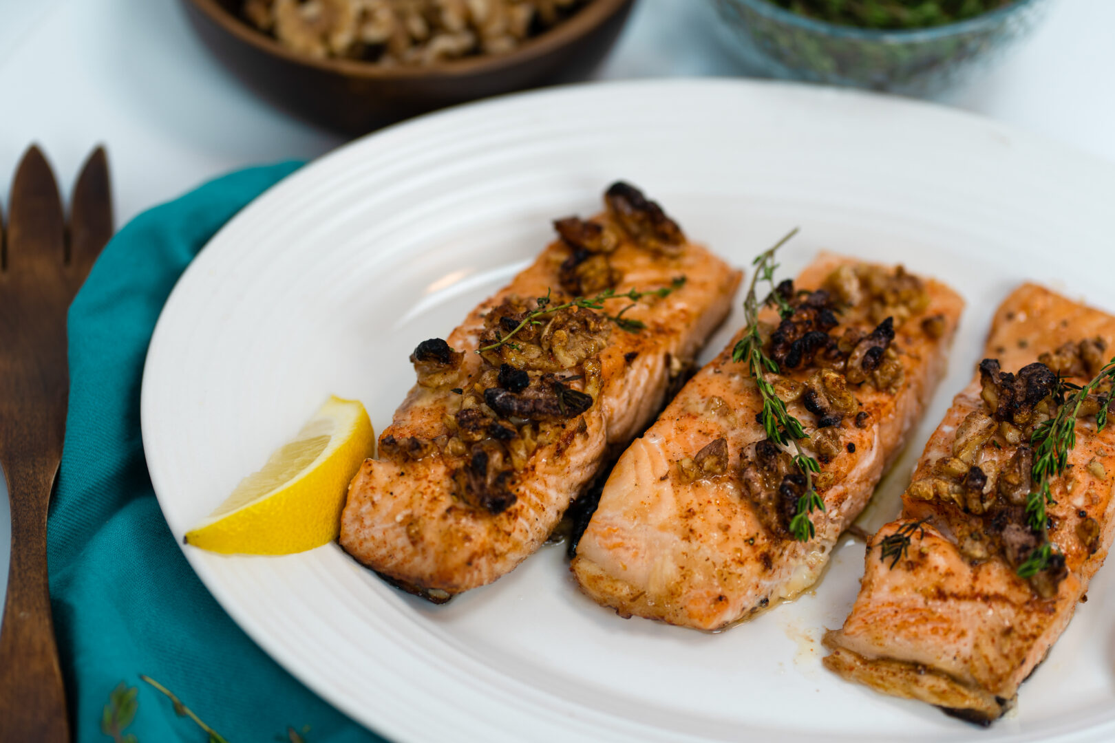 Maple Walnut Salmon with Bluehouse Salmon