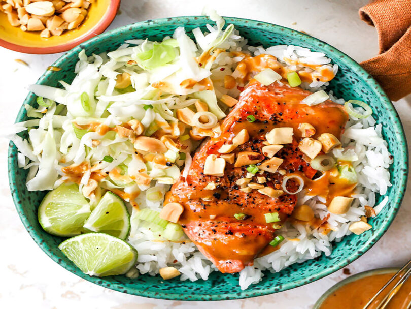 firecracker salmon bowls feature