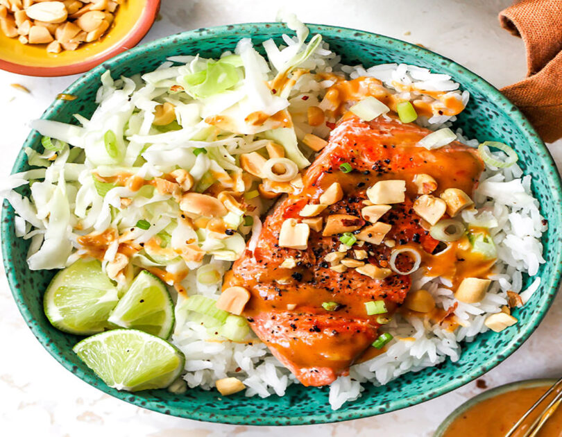 firecracker salmon bowls feature