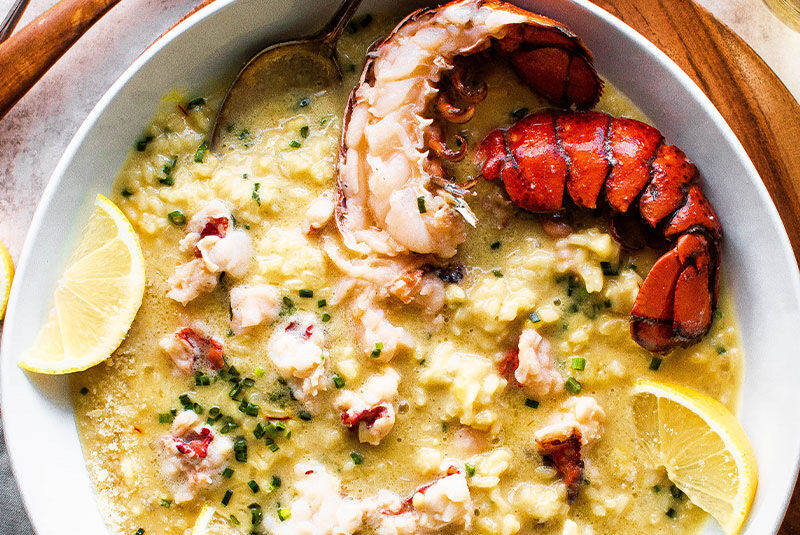 lobster risotto from Think Rice and thefeedfeed