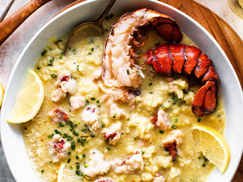 lobster risotto from Think Rice and thefeedfeed