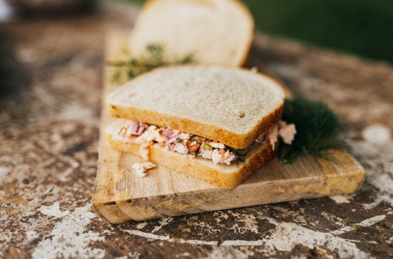 salmon salad sandwich