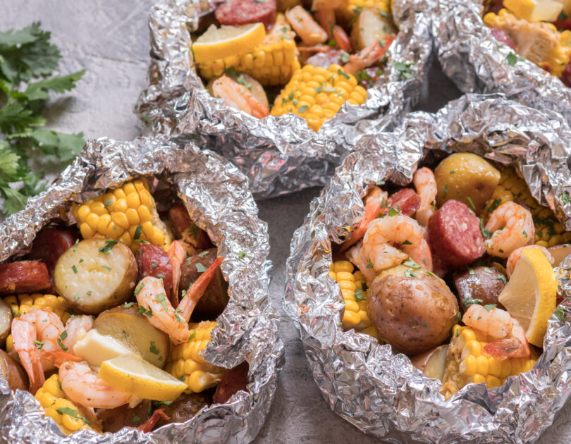 Shrimp Boil in Foil Packets