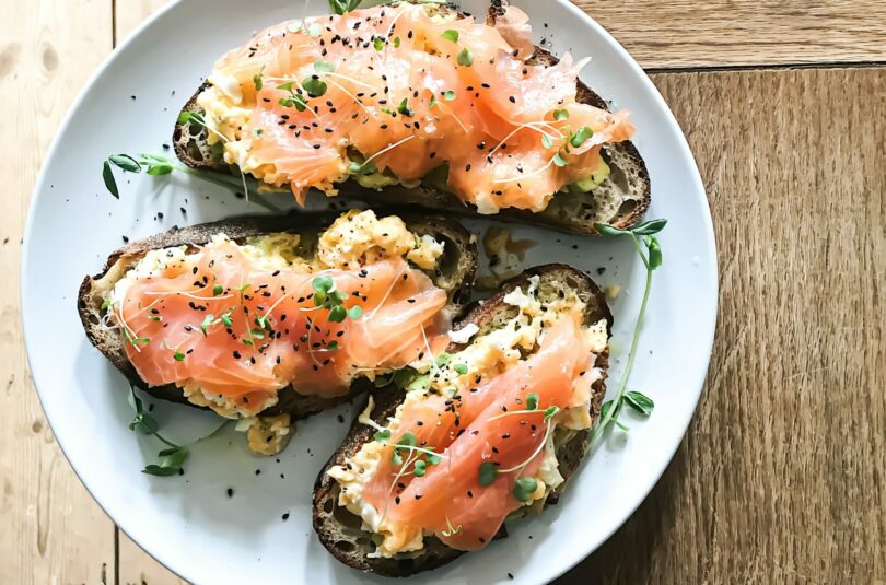 salmon on plate