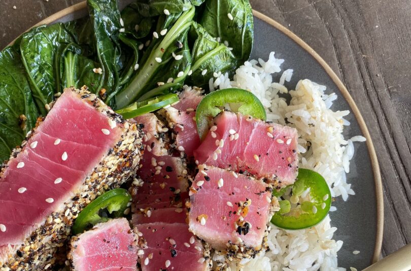 Everything Bagel Seasoned Seared Tuna Steak