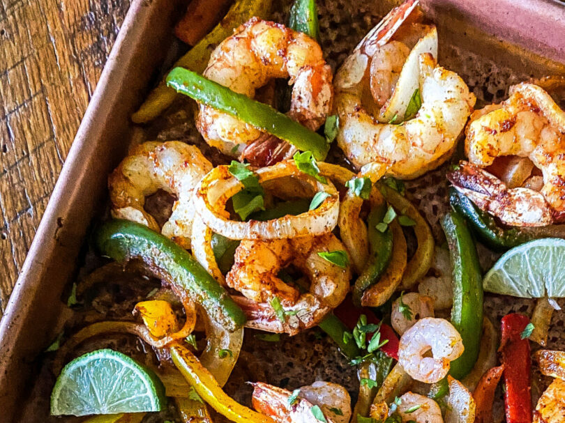 Sheet Pan Shrimp Fajitas