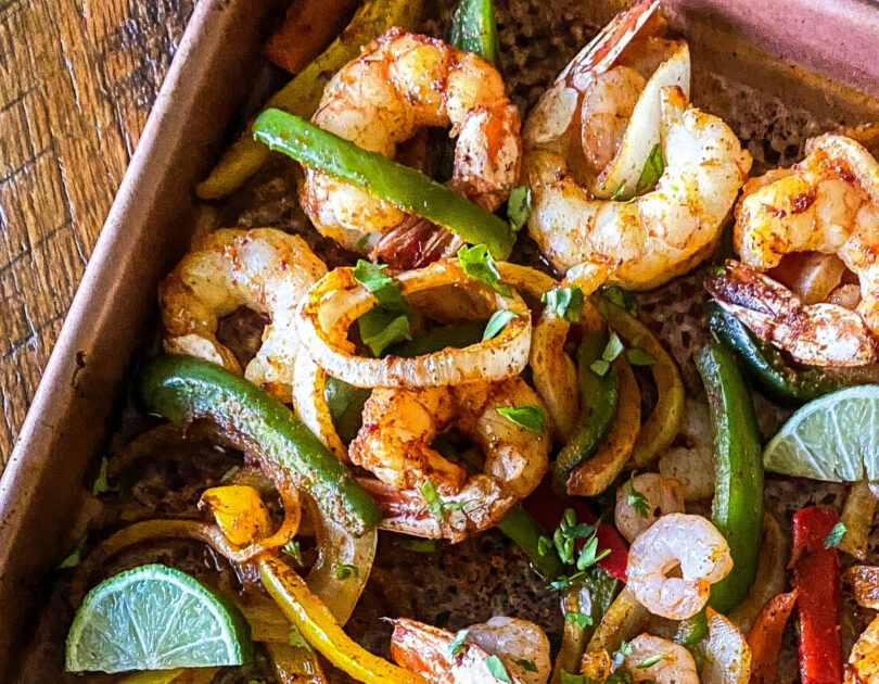 Sheet Pan Shrimp Fajitas