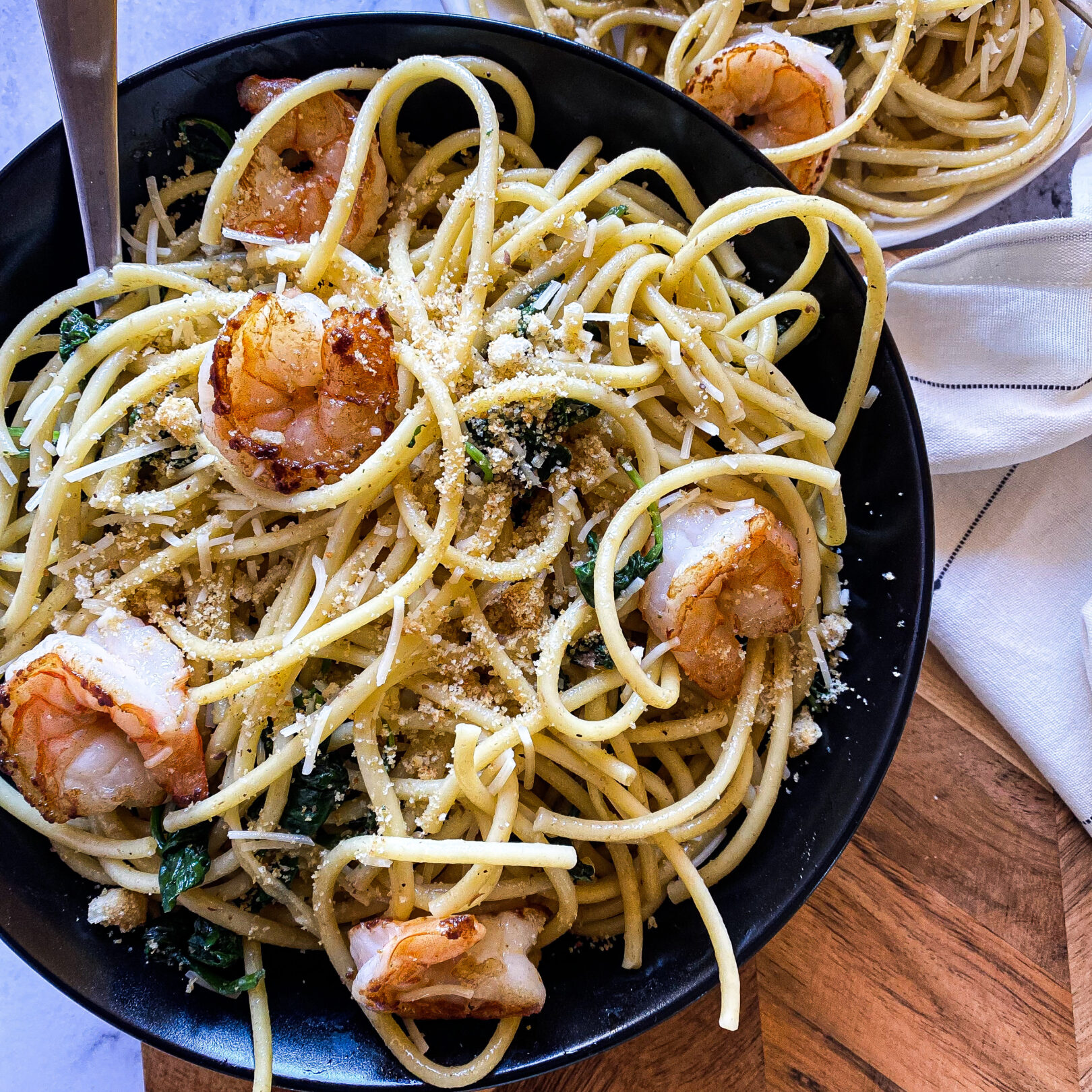 Shrimp with Bucatini Pasta