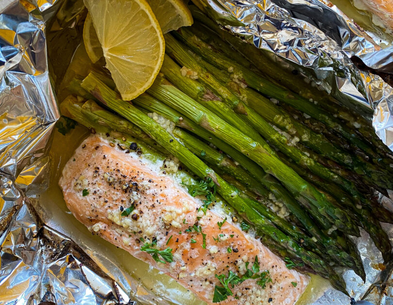 Salmon and Asparagus Foil Packet