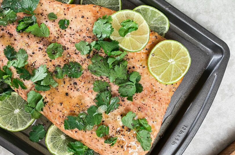 Honey Cilantro Baked Salmon