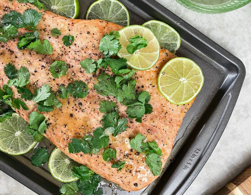 Honey Cilantro Baked Salmon