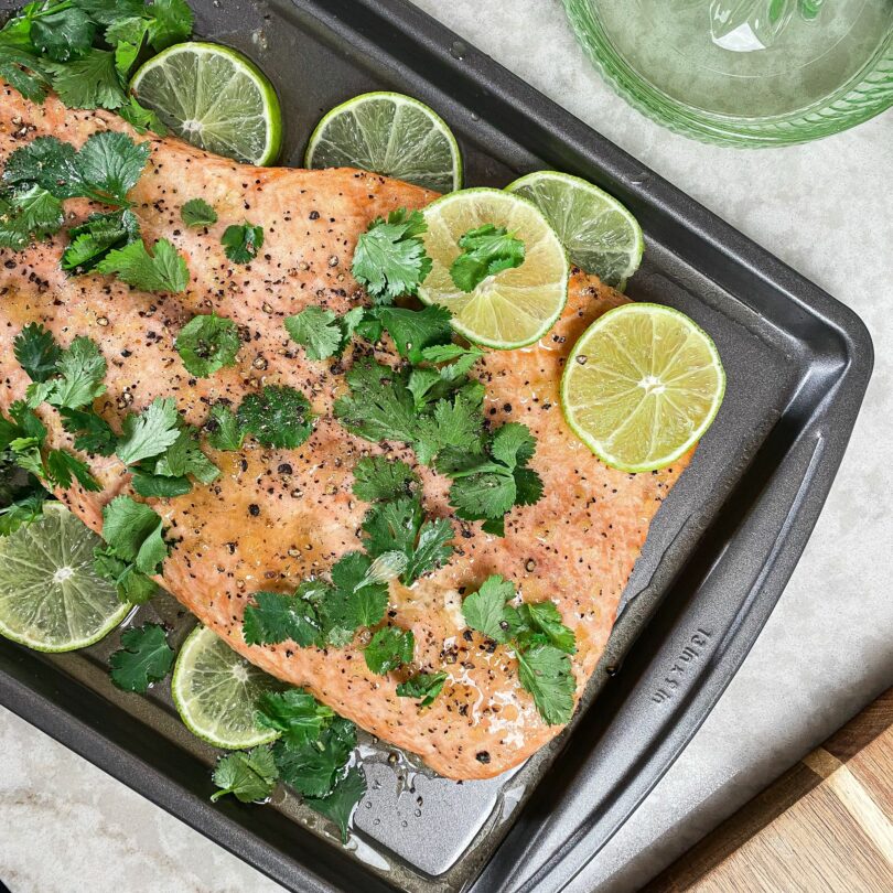 Honey Cilantro Baked Salmon