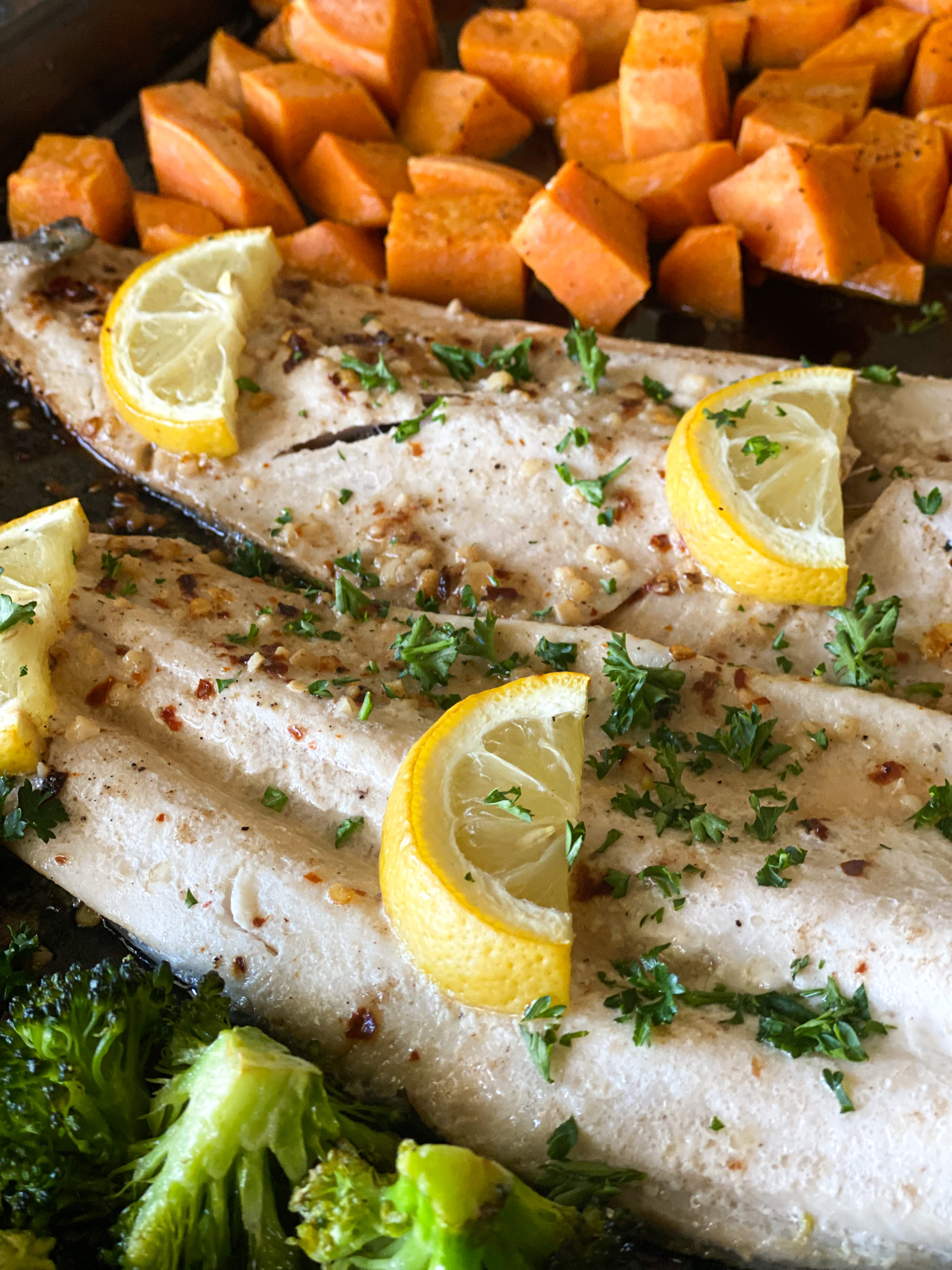 Trout Sheet Pan Meal