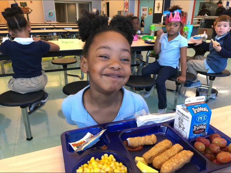 An example of a school meal served in Greenville Schools