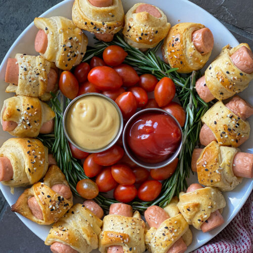 Salmon bites in a blanket