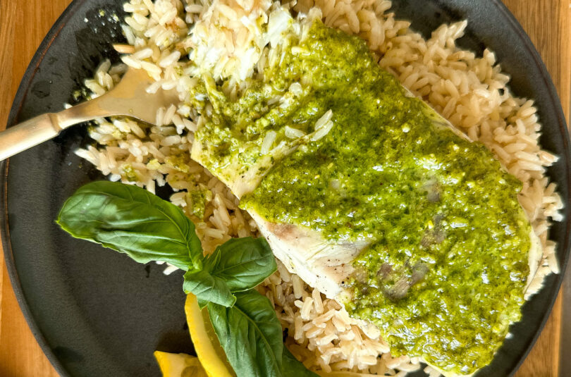 Baked Barramundi with Pesto