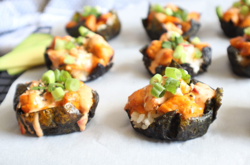 Salmon Sushi Cups