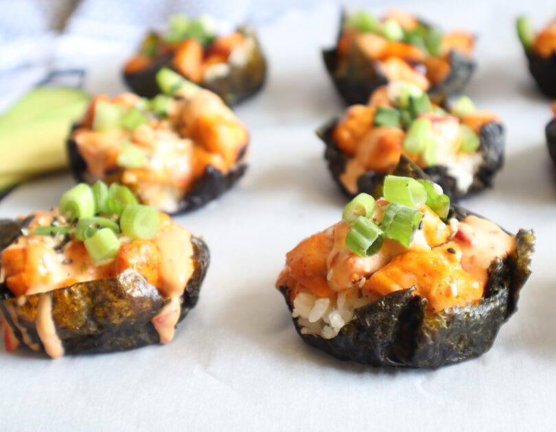 Salmon Sushi Cups